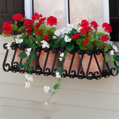 decorative metal window boxes|36 inch metal window box.